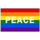 Rainbow Peace Flag 90 x 150cm