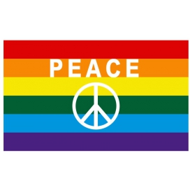 Rainbow-Flagge Symbol Peace 90 x 150cm