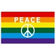 Símbolo de Paz Arco-íris Bandeira 90 x 150cm