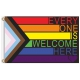 Bandiera Welcome Here LGBT+ 90 x 150 cm