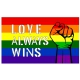 Rainbow Love Always Wins Flag 90 x 150cm