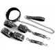 Kit Sm Snakine Necklace and Handcuffs Black-Silver