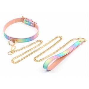 SM Fantasy Sm Laser Pink Collar & Leash