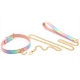 Sm Laser Pink Collar & Leash