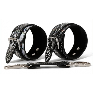 SM Fantasy Snakine wrist cuffs Black-Silver