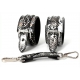 Snakine wrist cuffs Black-Silver