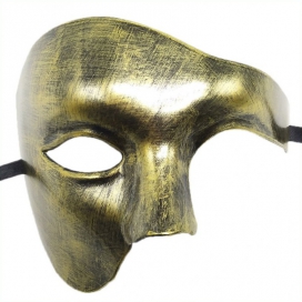 KinkHarness Half Face Phantom Mask GOLD