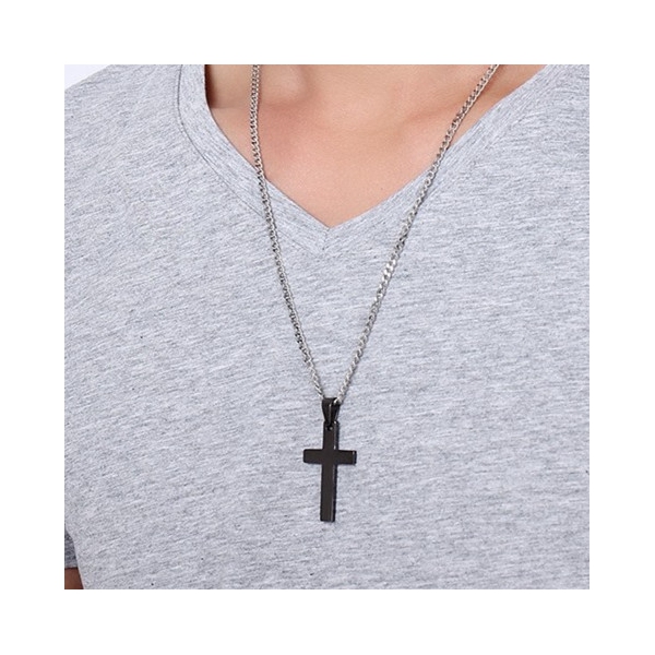 CROSS Pendant with Black Chain