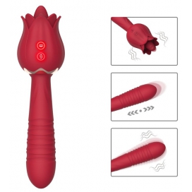 Stimulateur de clitoris et Point G ROSE LICKY 10 x 3.2cm