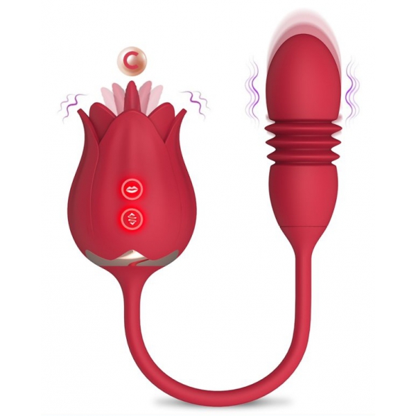 Clitoris and G-Spot Stimulator Rose Egg 9 x 3cm