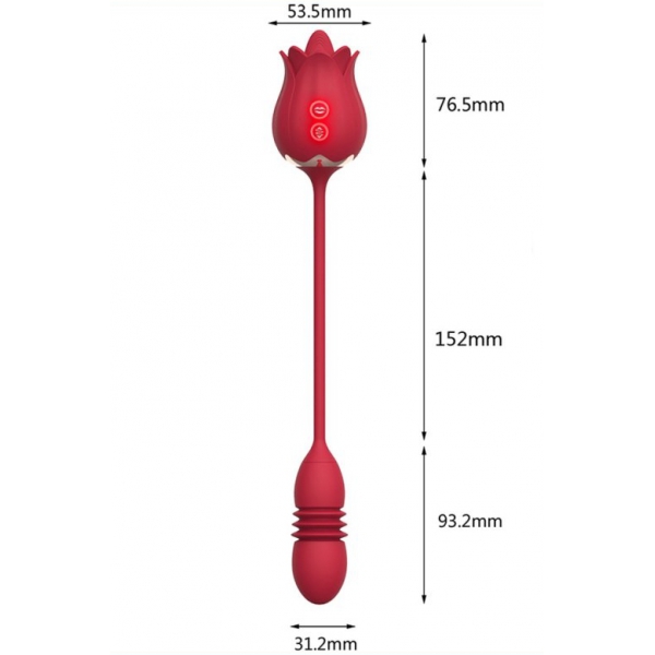 Clitóris de Ovo Rosa e Estimulador de Ponto G 9 x 3cm