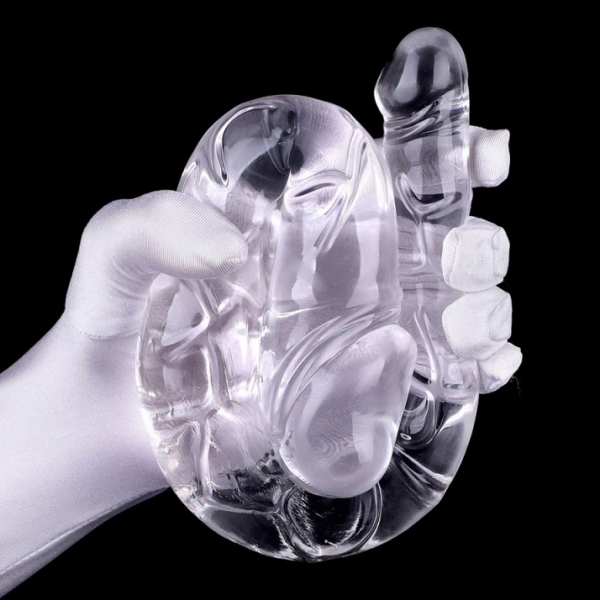 Transparenter Doppeldildo U Jelly XL 19 x 5cm