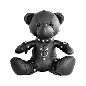 The Red Urso de couro Bendy The Bdsm Teddy Bear Preto