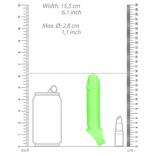 Guaina per pene a incandescenza sottile 11 x 3 cm