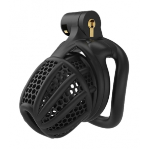 CockLock Honeycomb Plastic Chastity Cage BLACK