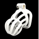 Narrow Plastic Chastity Cage WHITE BENT