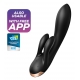 Vibro Rabbit Connected Double Flex Satisfyer 20cm Negro