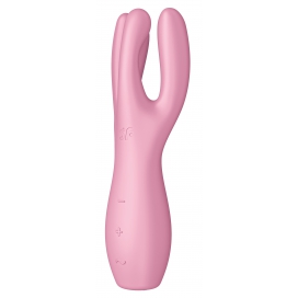 Stimolatore clitorideo Threesome 3 Satisfyer 14cm rosa