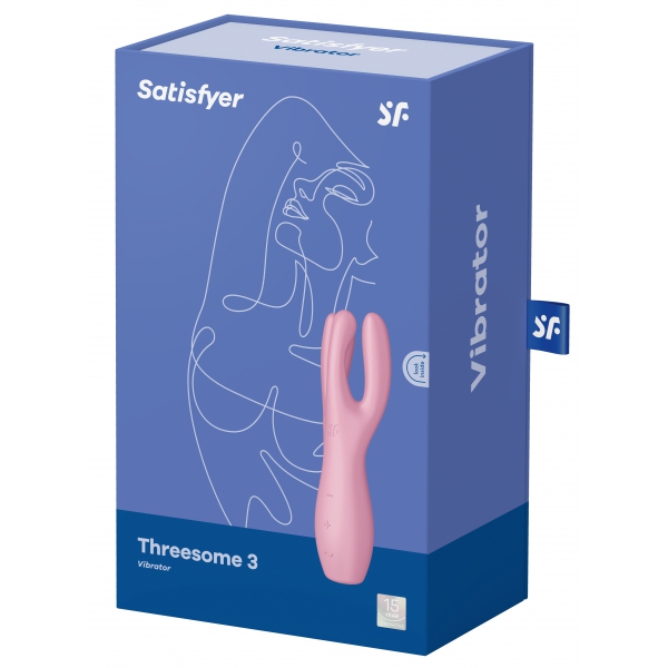 Estimulador de Clitoris 3 Satisfeitos 14cm Rosa