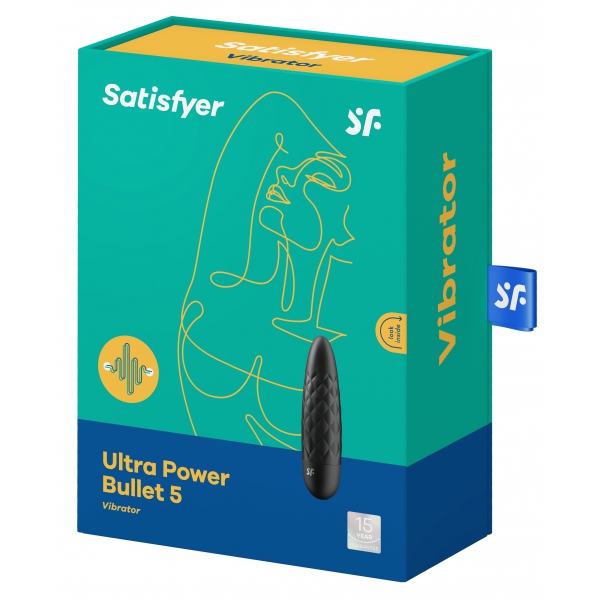 Ultra Power Bullet 5 Satisfyer Estimulador de clítoris Negro