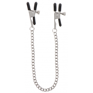 TABOOM Adjustable Nipple Clamps with Chain Taboom Silver