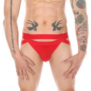 MenSexyWear Jockstrap Mario Red