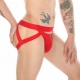 Individual Hollowed-out Fashion Panty For Men RED