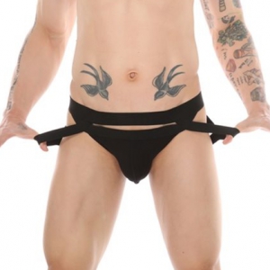 MenSexyWear Jockstrap Mario Black