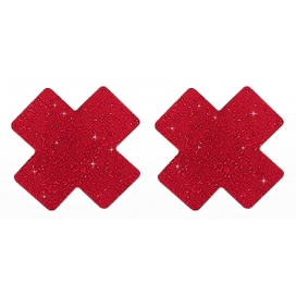 X Capa Taboom Capas de Peito Adesivas Vermelhas
