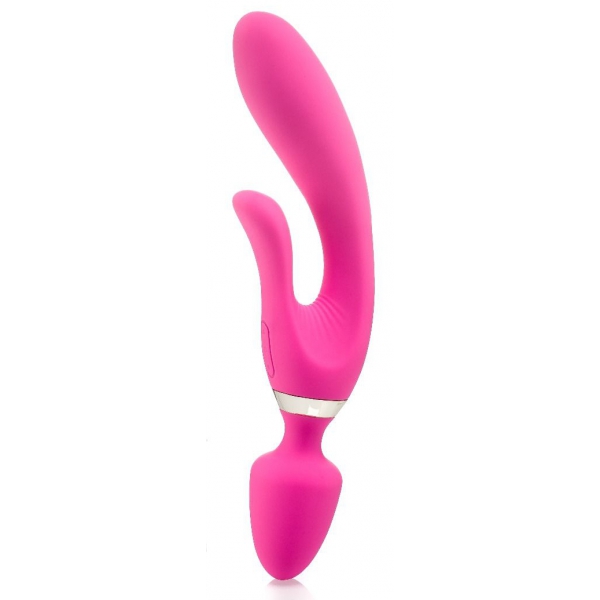 Vibro Wand Drie Dubbel 12,5 x 4cm Roze