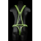 Body Glow Black-Neon Green Singlet