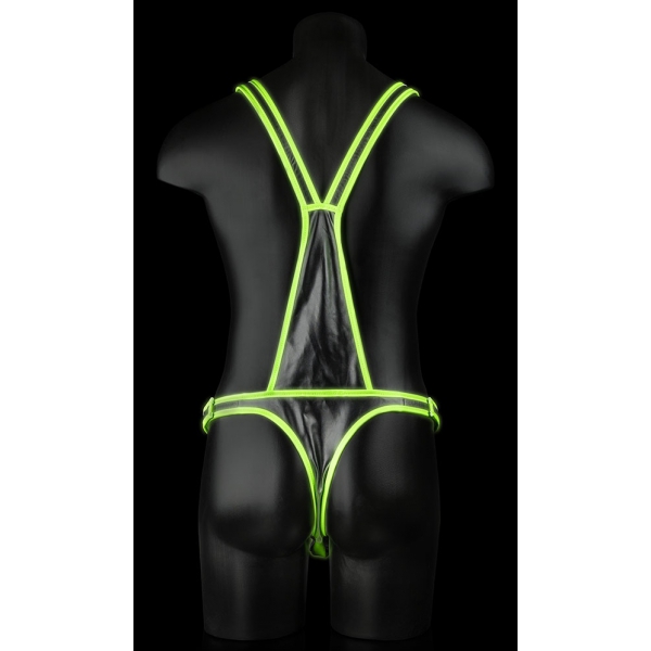 Camiseta Body Glow Negro-Verde Neón