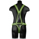 Body Glow Zwart-Neon Groen Singlet