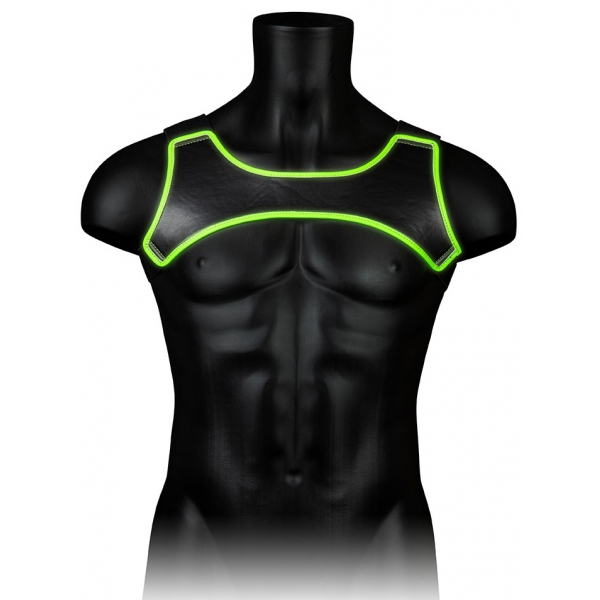 Neoprene Glow Shoulder Harness Black-Green Neon