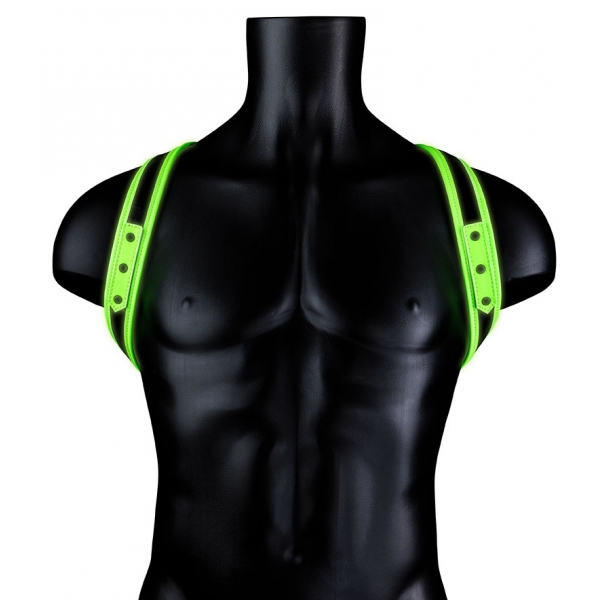 Arreios Glow Harness Sling Preto-Neon Verde