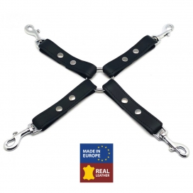 BDSM leather knot with hooks