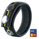 Cockring in pelle 3 pressioni nero-giallo