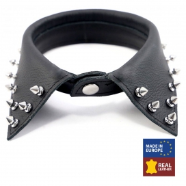 LEATHER SHIRT COLLAR WITH SPIKES