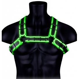 Ouch! Glow Glow Buckle Harness Black