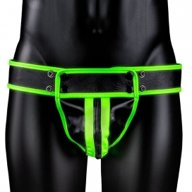 Ouch! Glow Glow Striped Black Thong