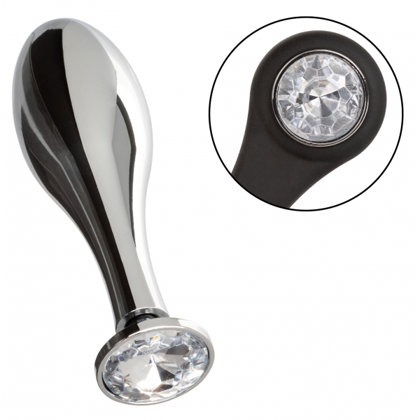 Ballstretcher and Jewel Metal Plug Teardrop 8 x 2.9cm