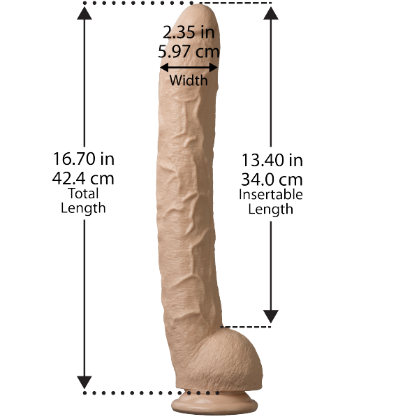 Dildo XXL Dick Rambone 34 x 6,4 cm Stoel