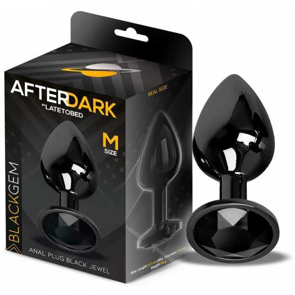 AfterDark Jewel Plug M 7 x 3.3cm Black