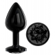 AfterDark Jewel Plug M 7 x 3,3cm Negro