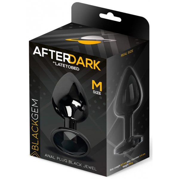 AfterDark Jewel Plug M 7 x 3.3cm Black