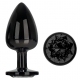 AfterDark Jewel Plug L 8 x 4cm Negro