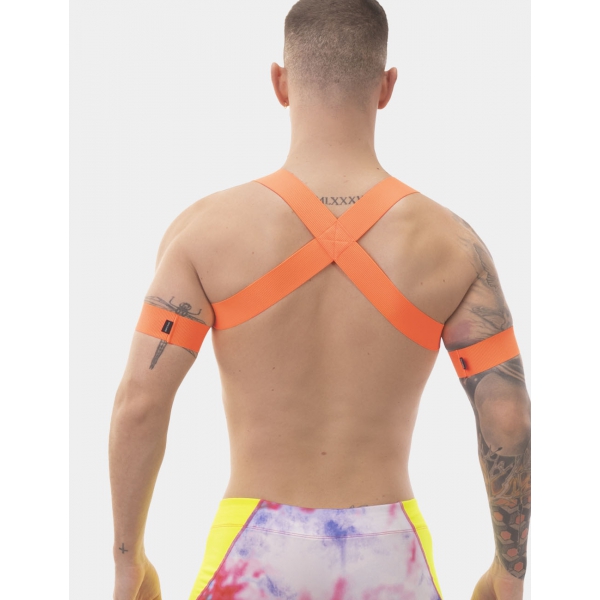 Leonsh Elastisches Geschirr Orange Neon