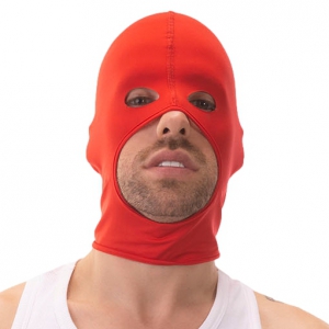 Barcode Berlin Fetish Hood Mak RED