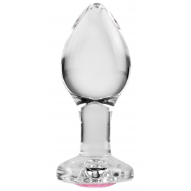 Adam & Eve Tapón de cristal para bisutería Gem Glass Pequeño 6 x 2.7cm Rosa