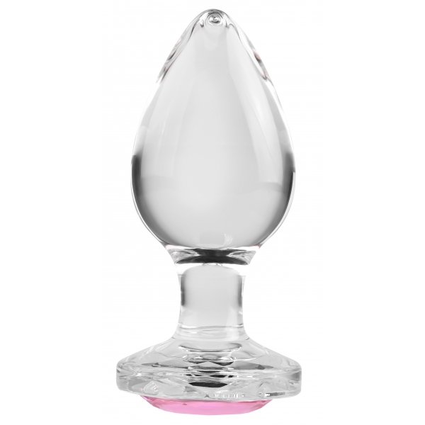 Spina per gioielli in vetro Gem Glass Large 8,5 x 3,8 cm Rosa